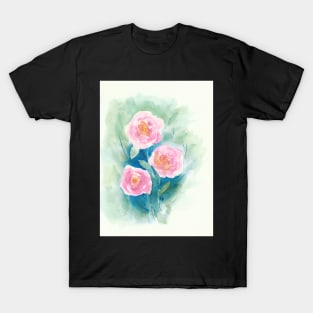 Loose Roses 4 - Pink and Yellow T-Shirt